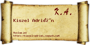 Kiszel Adrián névjegykártya