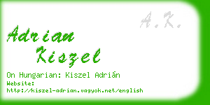 adrian kiszel business card